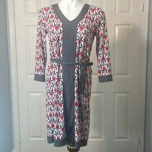 Brooks Brothers 346 Floral Dress 3/4 Sleeve Size XS